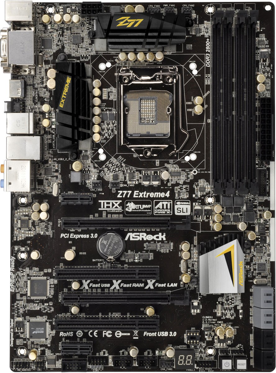 The board is actually not a full ATX sized board - from left to right, it measures only 21.8 cm, rather than the standard ATX size of 24.4 cm.