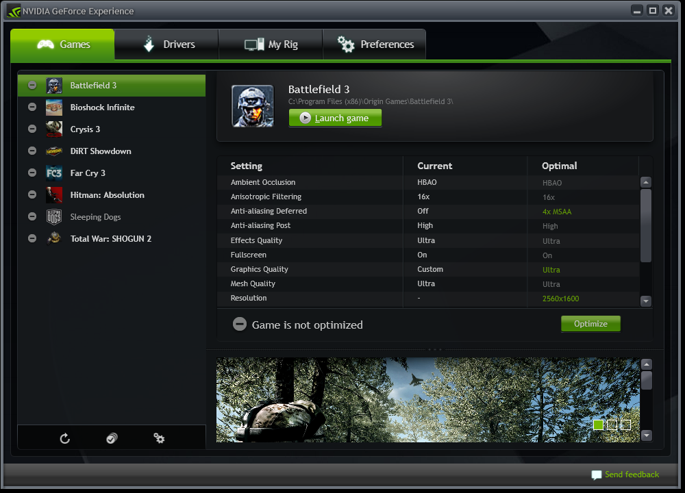 Nvidia Geforce Experience -  10