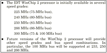 The many flavors of the Winchip 2