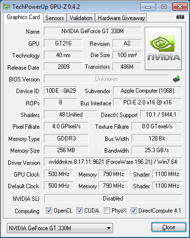   Nvidia Geforce Gt 335m -  11