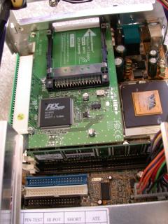 Things fit rather snug with the PCI card installed