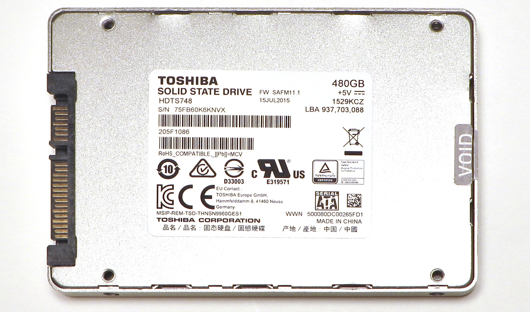 Toshiba hot sale 480gb ssd