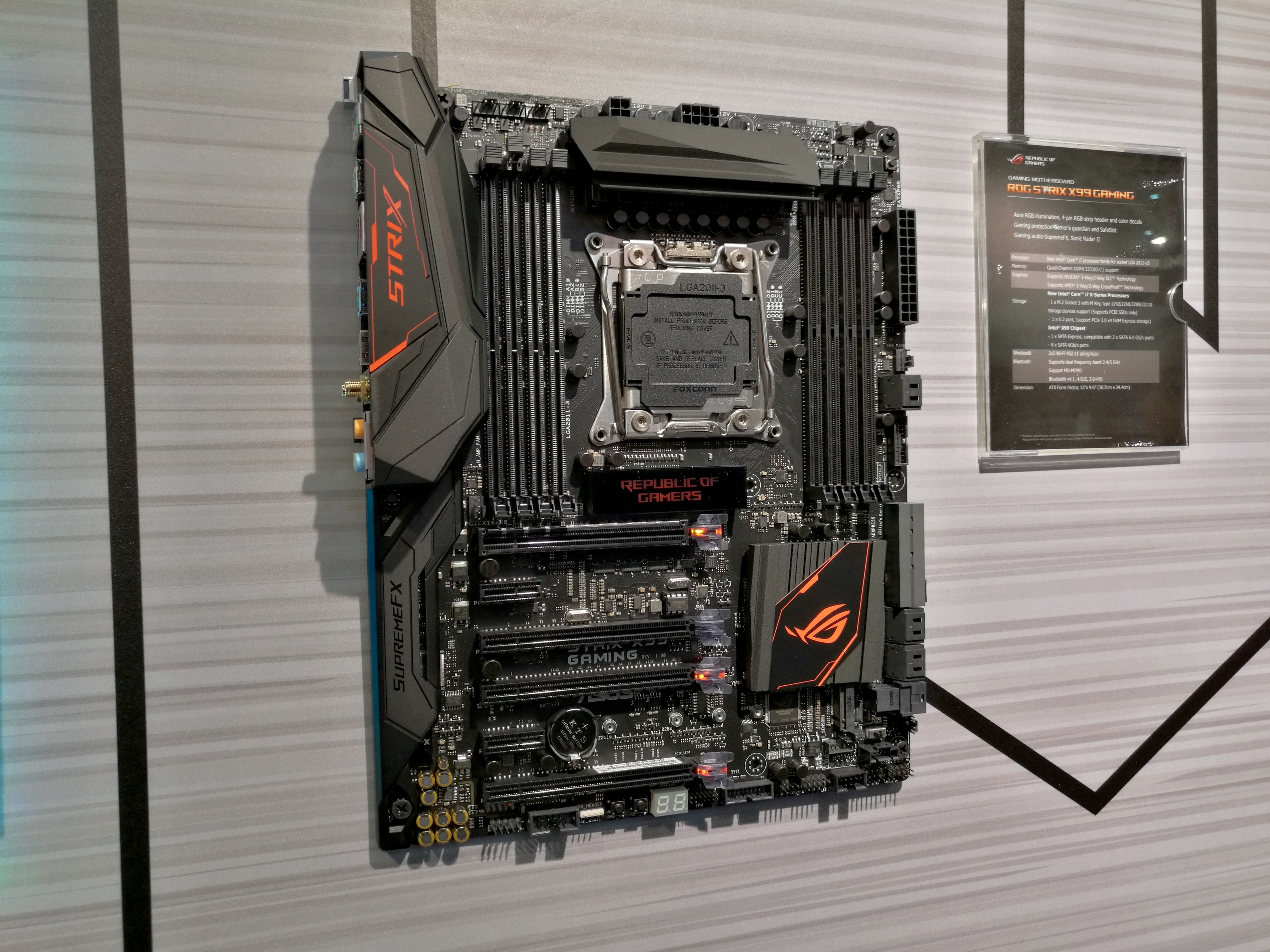 Motherboards: Rampage V Edition 10 and X99 Strix Gaming - ASUS at Computex  2016: The 10 Years of the Republic Of Gamers (ROG) Booth Tour