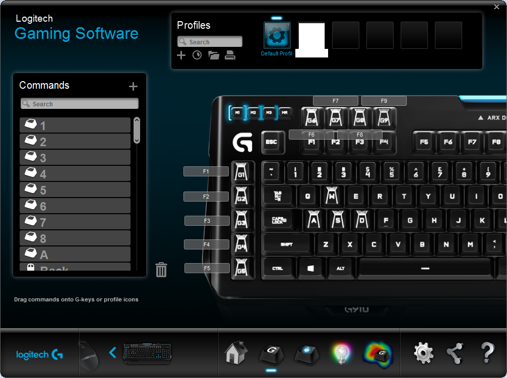 logitech gaming software set macro keyboard