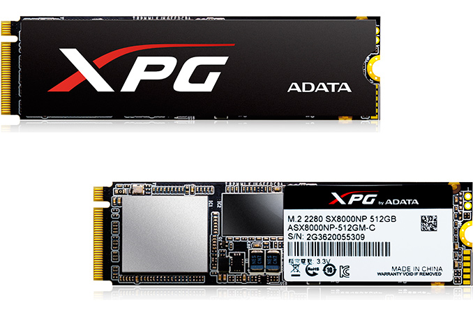 ADATA Launches XPG SX8000: High-End M.2 NVMe SSD Featuring 3D MLC NAND