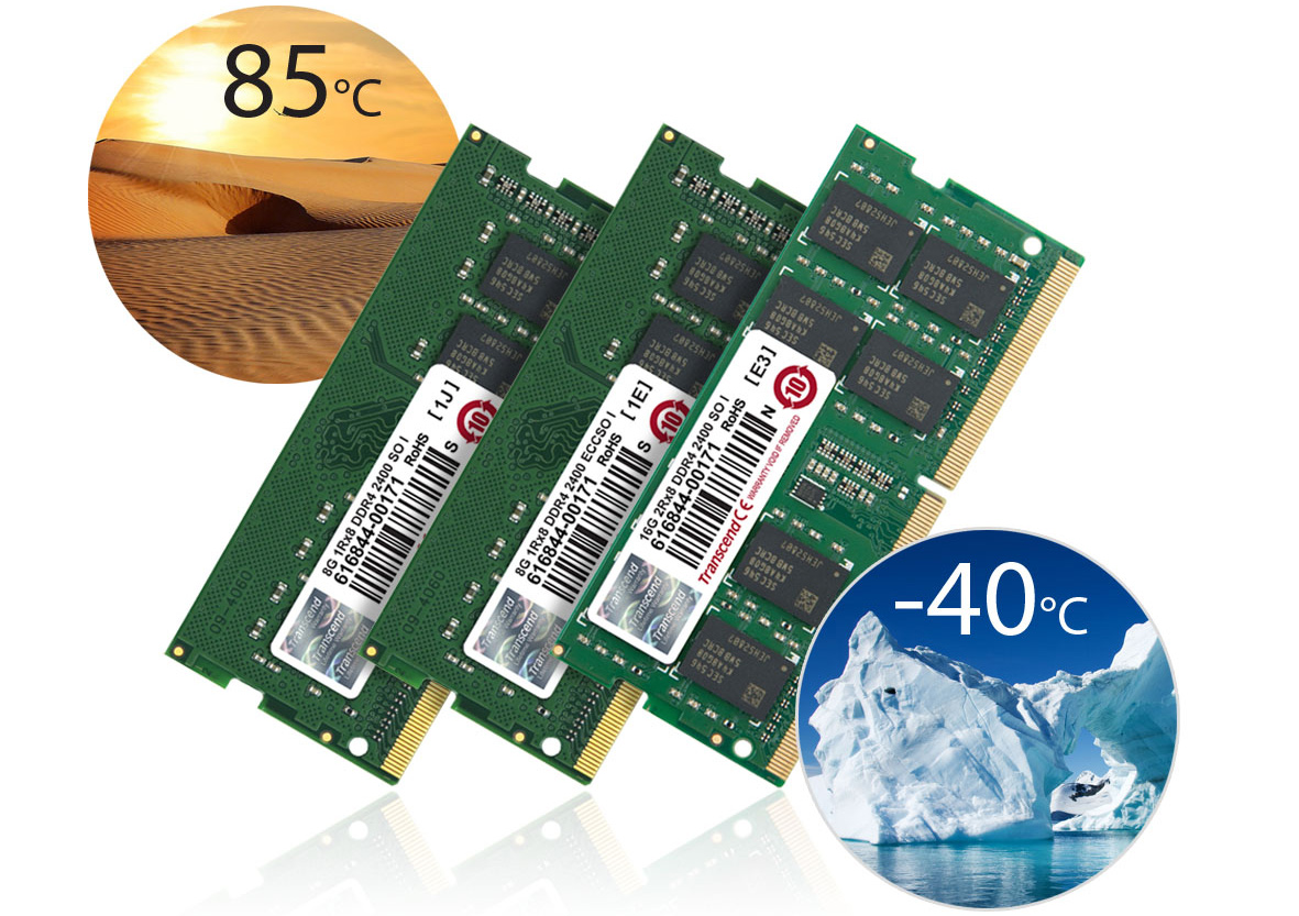 Transcend Introduces Extreme Temperature DDR4 SO-DIMMs