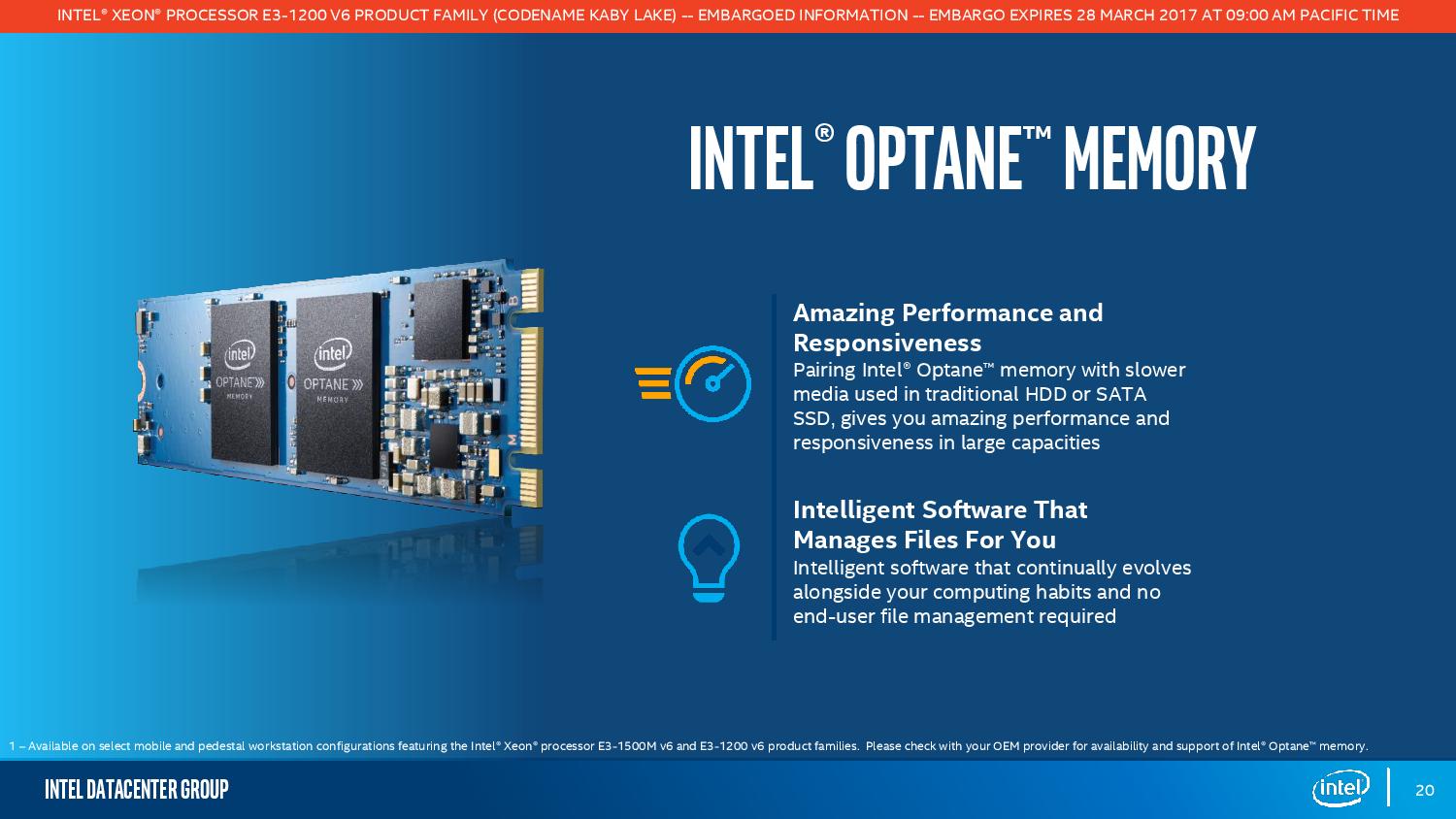 Intel Launches Kaby-Lake based Xeons: The E3-1200 v6 Family