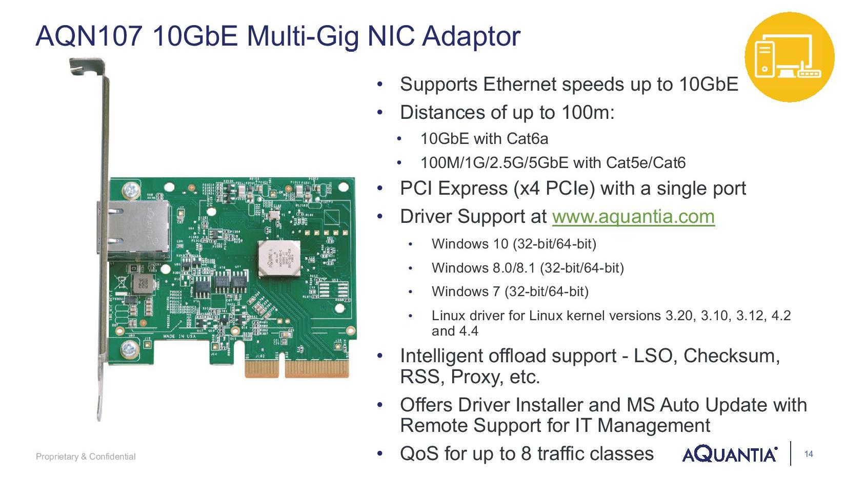 Aquantia Launch Aqtion 5g 2 5g 1g Multi Gigabit Ethernet Cards Nics For Pcie