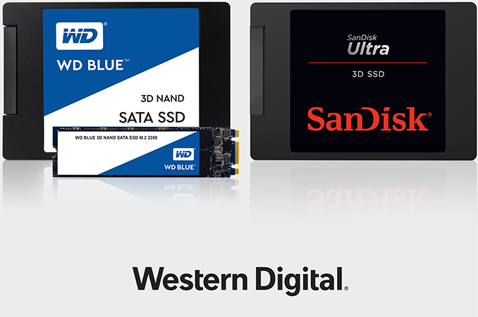 WD Blue 3D NAND SATA & SanDisk Ultra 3D SSDs Launched: 3D TLC NAND