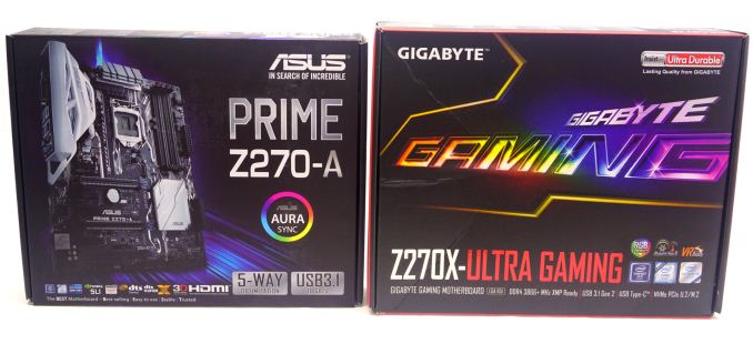 The Asus Prime Z270-A & GIGABYTE Z270X-Ultra Gaming Motherboard Review