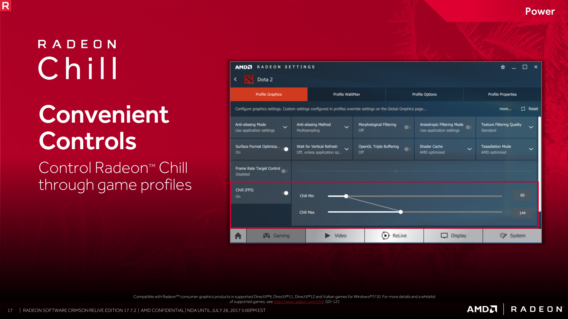 Radeon Chill 2017 Better Control More Support Amd Releases Radeon Software Crimson Relive Edition 17 7 2 Relive Edition Refined For Gamers And Developers