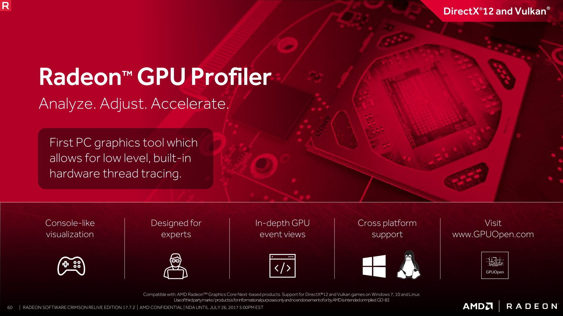 GPUOpen Developer Tools: Radeon GPU Profiler and LiquidVR 360 SDK - AMD Releases Radeon Software Crimson Edition 17.7.2: ReLive Edition Refined for Gamers and Developers