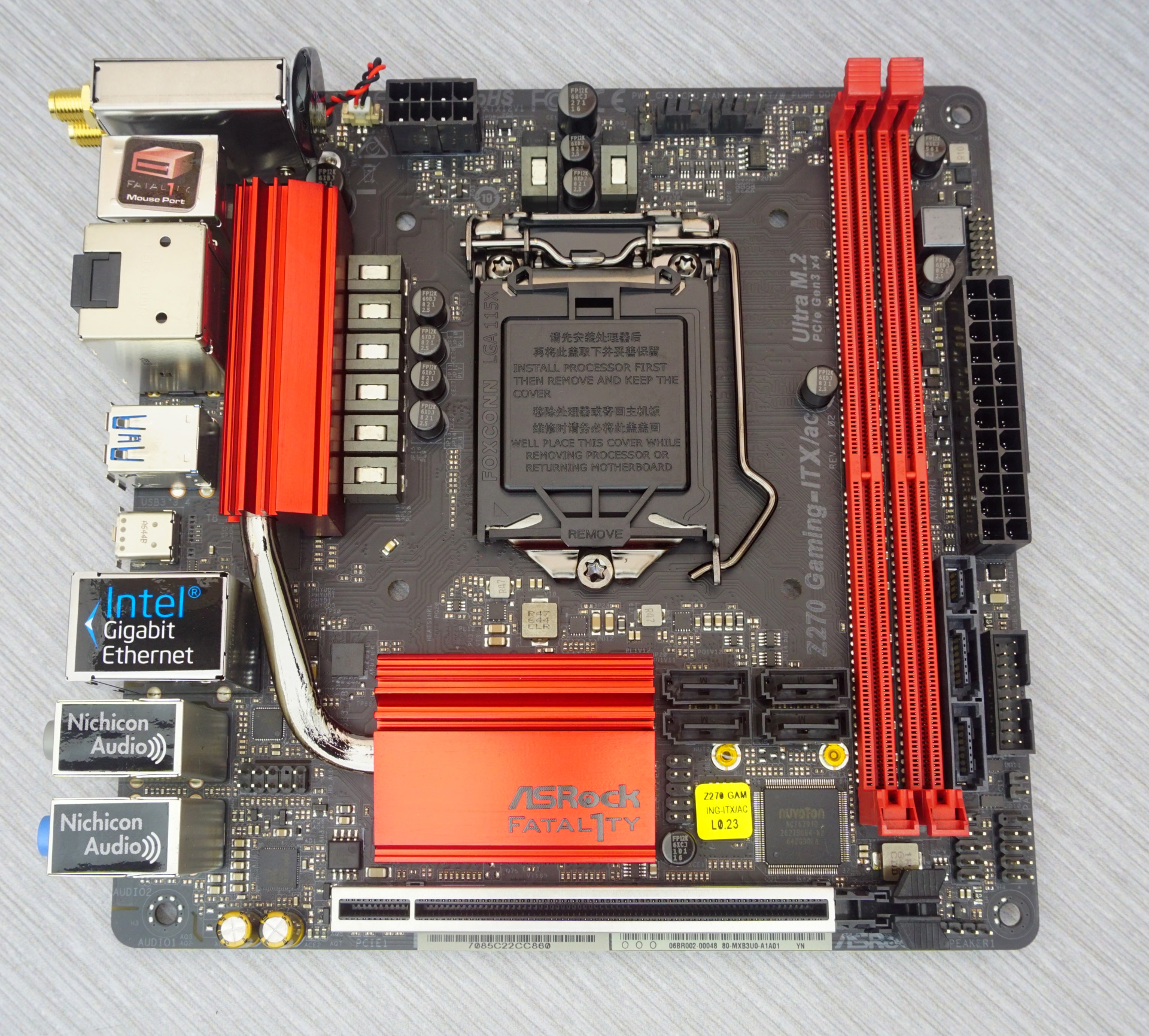 Visual Inspection The Asrock Fatal1ty Z270 Gaming Itx Ac Motherboard Review