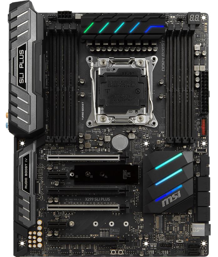 The MSI X299 SLI Plus Motherboard Review: $232 with U.2
