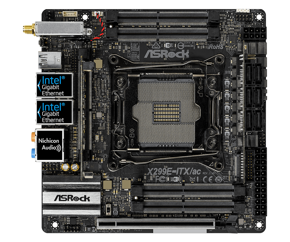 The ASRock X299E-ITX/ac Motherboard Review: An 18-core No