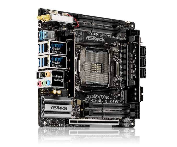 Asrock x299e itx ac обзор