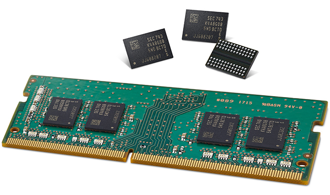 Samsung Starts Production of 8 Gb DDR4-3600 ICs Using 2nd Gen 10nm