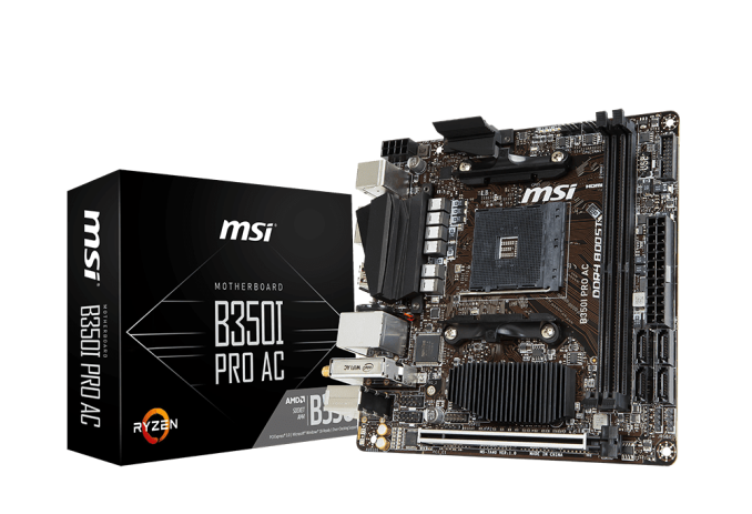 MSI Releases The Mini-ITX B350I PRO AC AM4 Motherboard