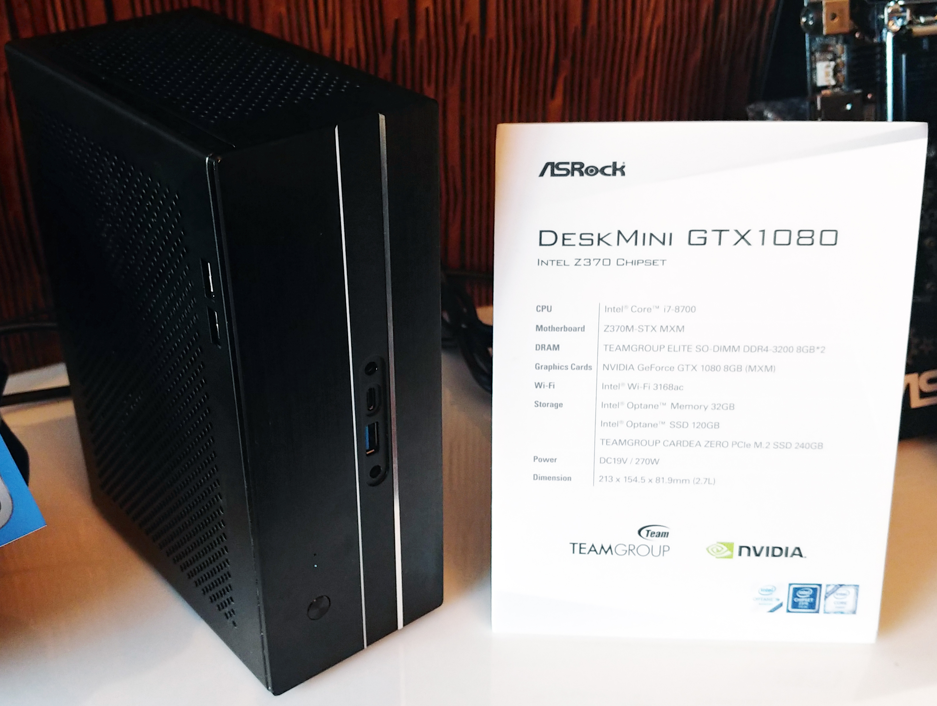 ASRock at CES 2018: Micro-STX DeskMini GTX PC Gets Coffee Lake