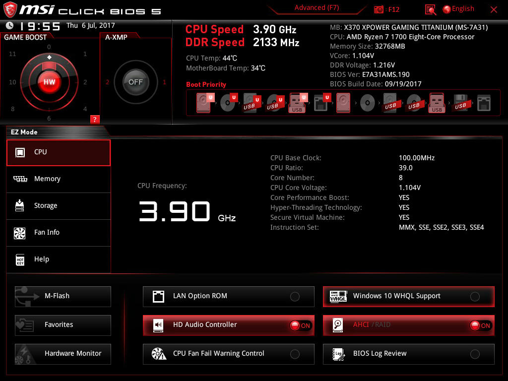 BIOS And Software - The MSI X370 XPower Gaming Titanium