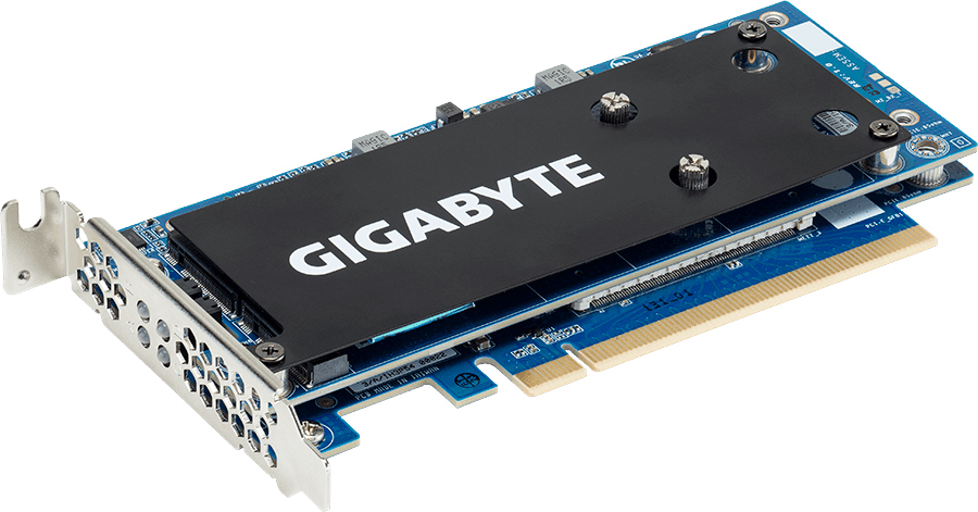 GIGABYTE Launches PCIe 3.0 x8 and PCIe 3.0 x16 SSD Risers