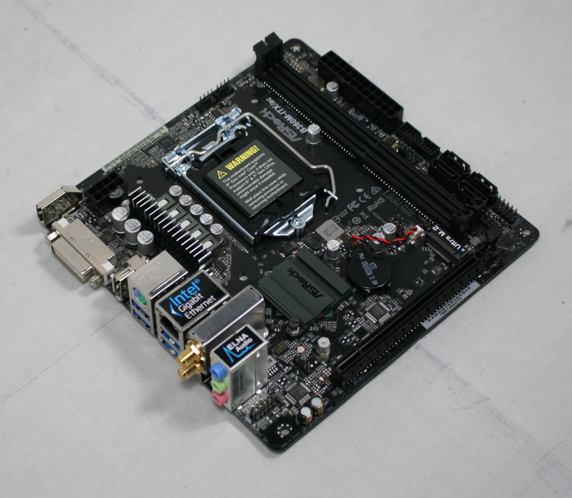 Visual Inspection - The ASRock B360M-ITX/ac Motherboard