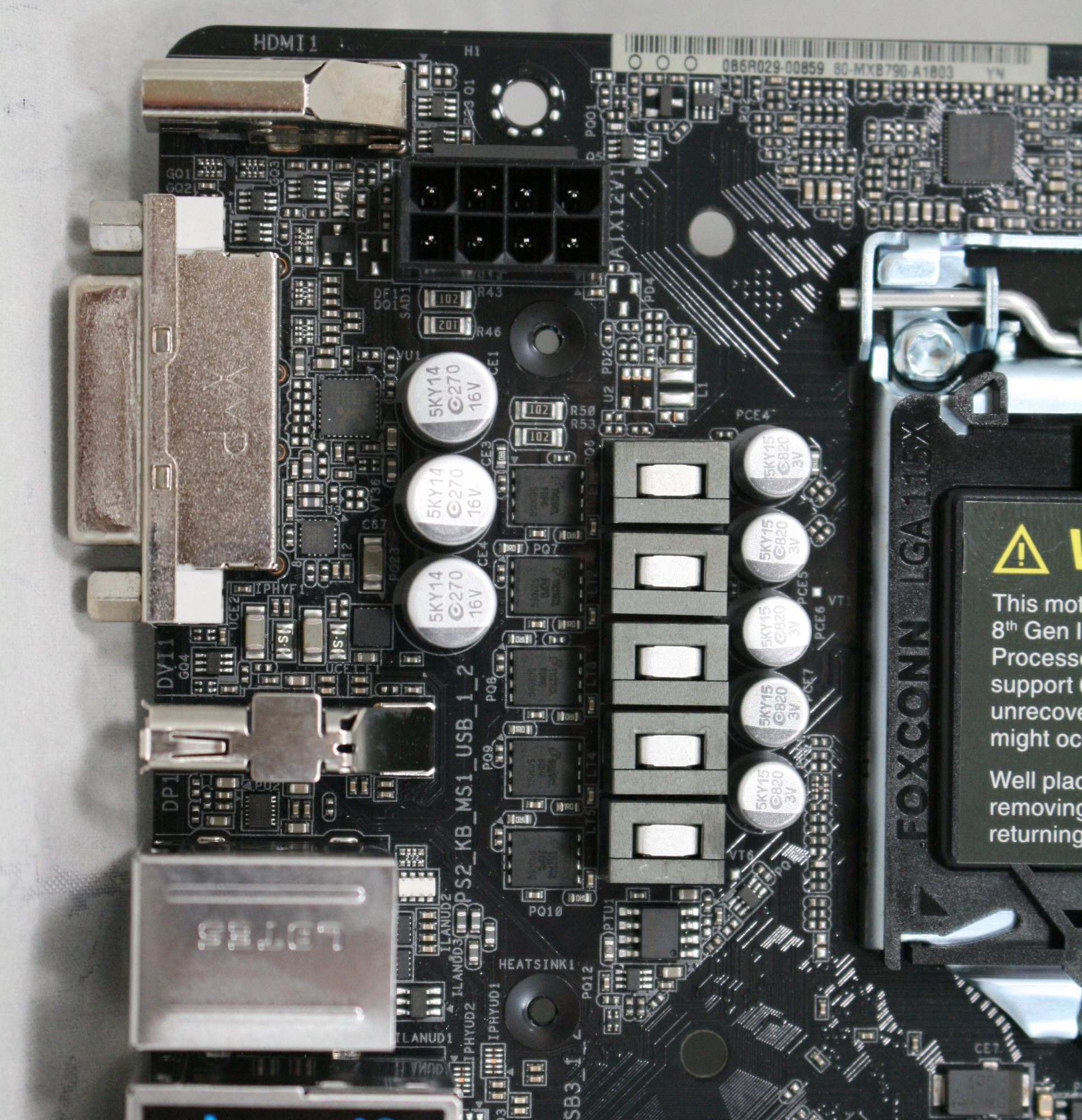 Visual Inspection - The ASRock B360M-ITX/ac Motherboard Review