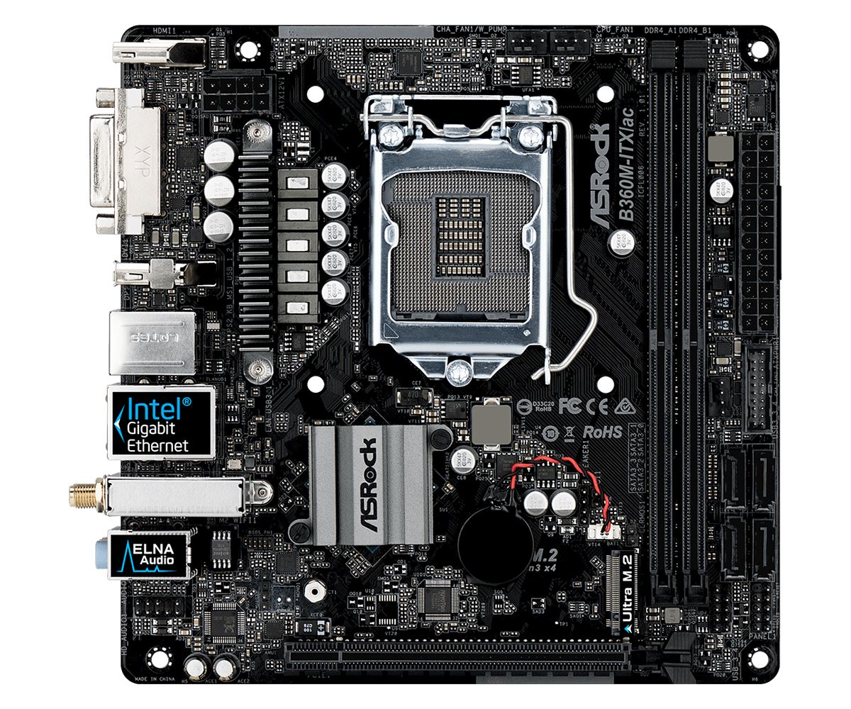 The ASRock B360M-ITX/ac Motherboard Review: Tiny Take on B360, Sub 