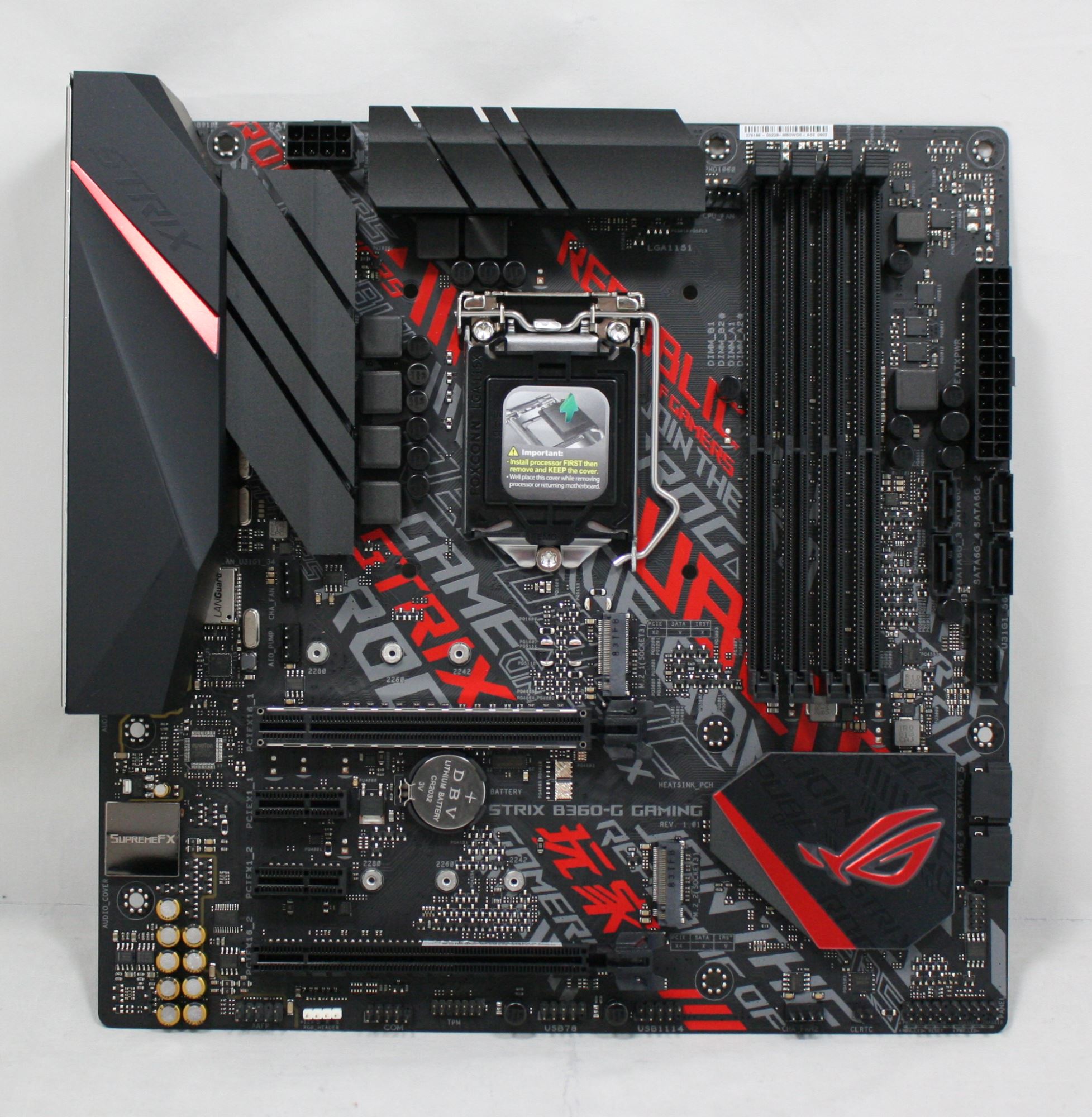 Gade Kabelbane underskud Visual Inspection - The ASUS ROG Strix B360-G Gaming Review: A Polarizing  $100 Motherboard Design