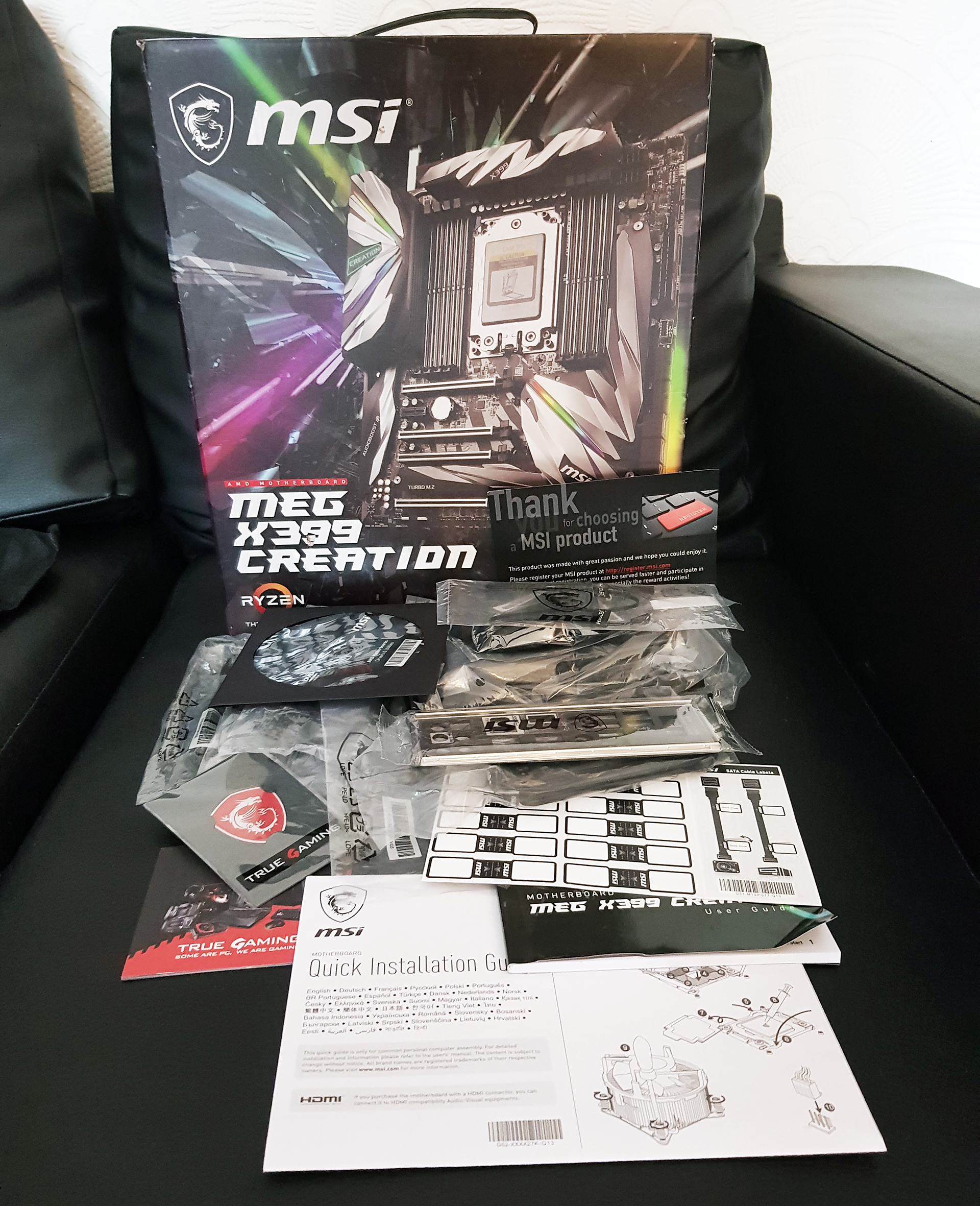 Visual Inspection - The MSI MEG X399 Creation Motherboard Review: The New  16-Phase Shark In Town