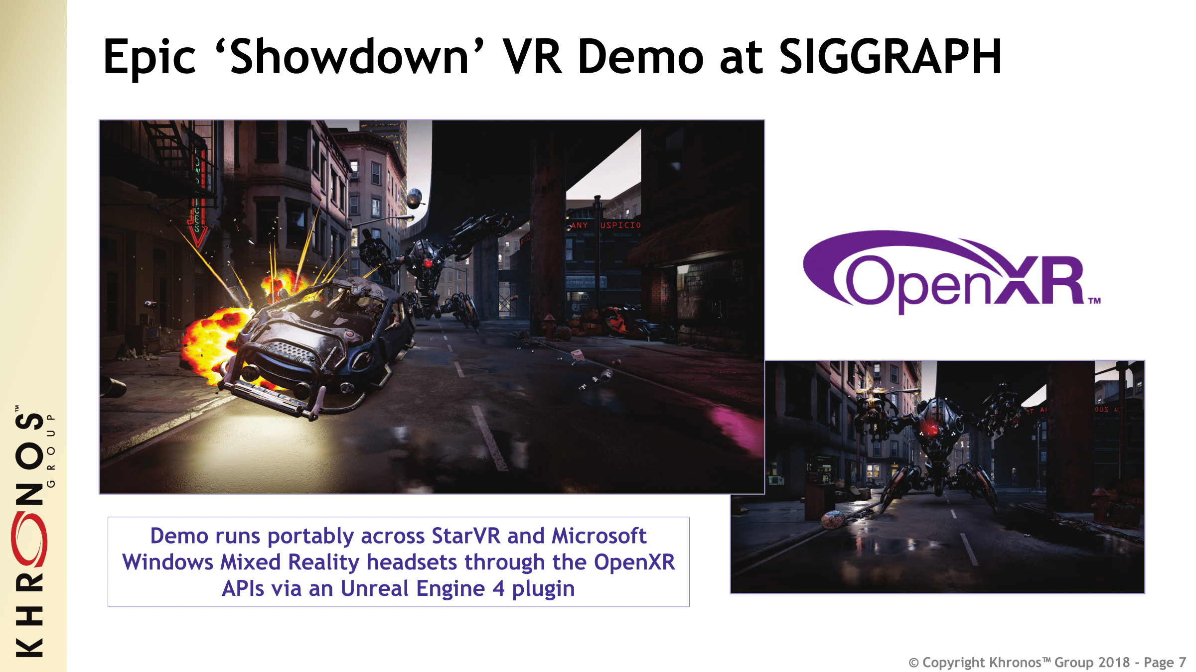 Demo showdown. OPENXR. Saloon Showdown VR. SIGGRAPH 2018.