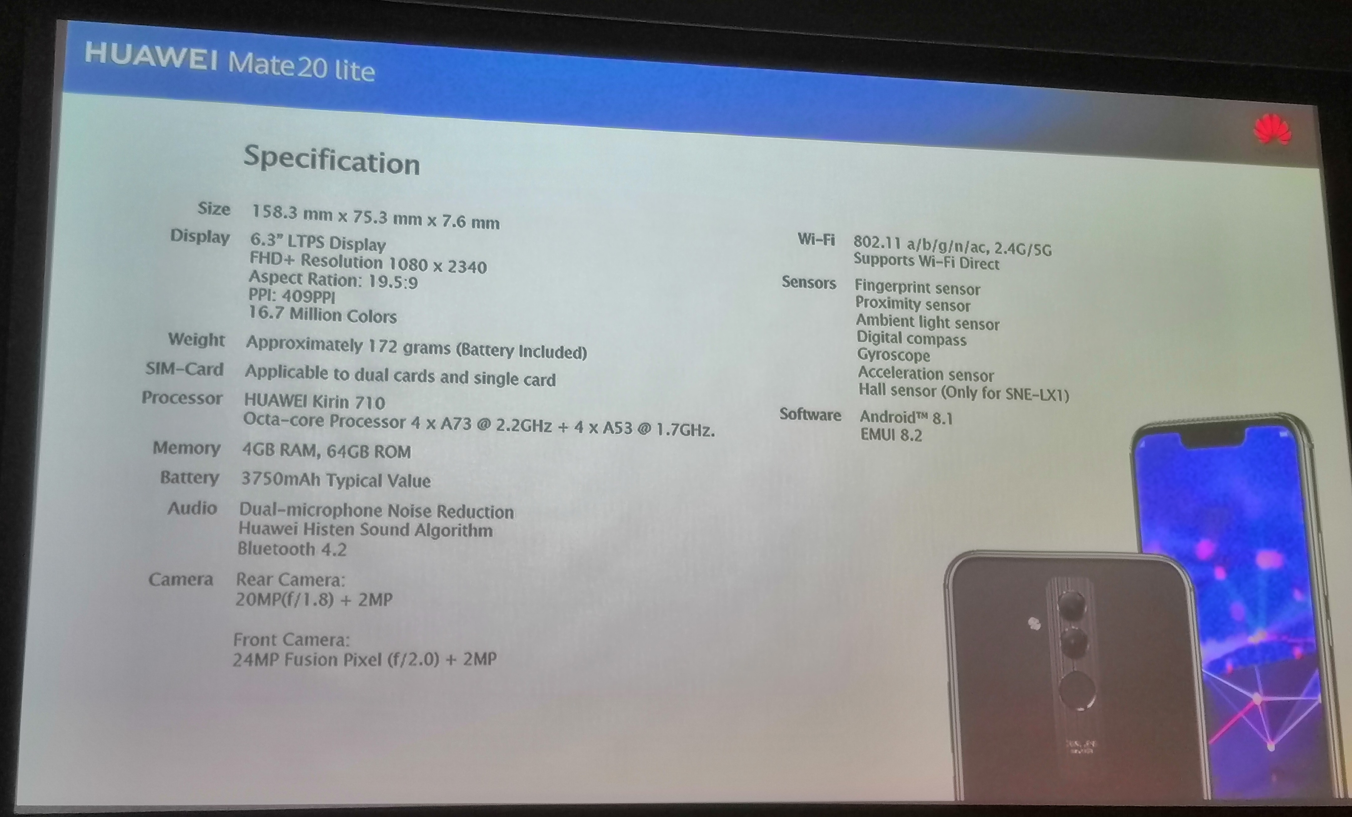Vel uitblinken Lezen Huawei Launches the Mate 20 Lite: 6.3-inch Kirin 710 with 3D QMoji
