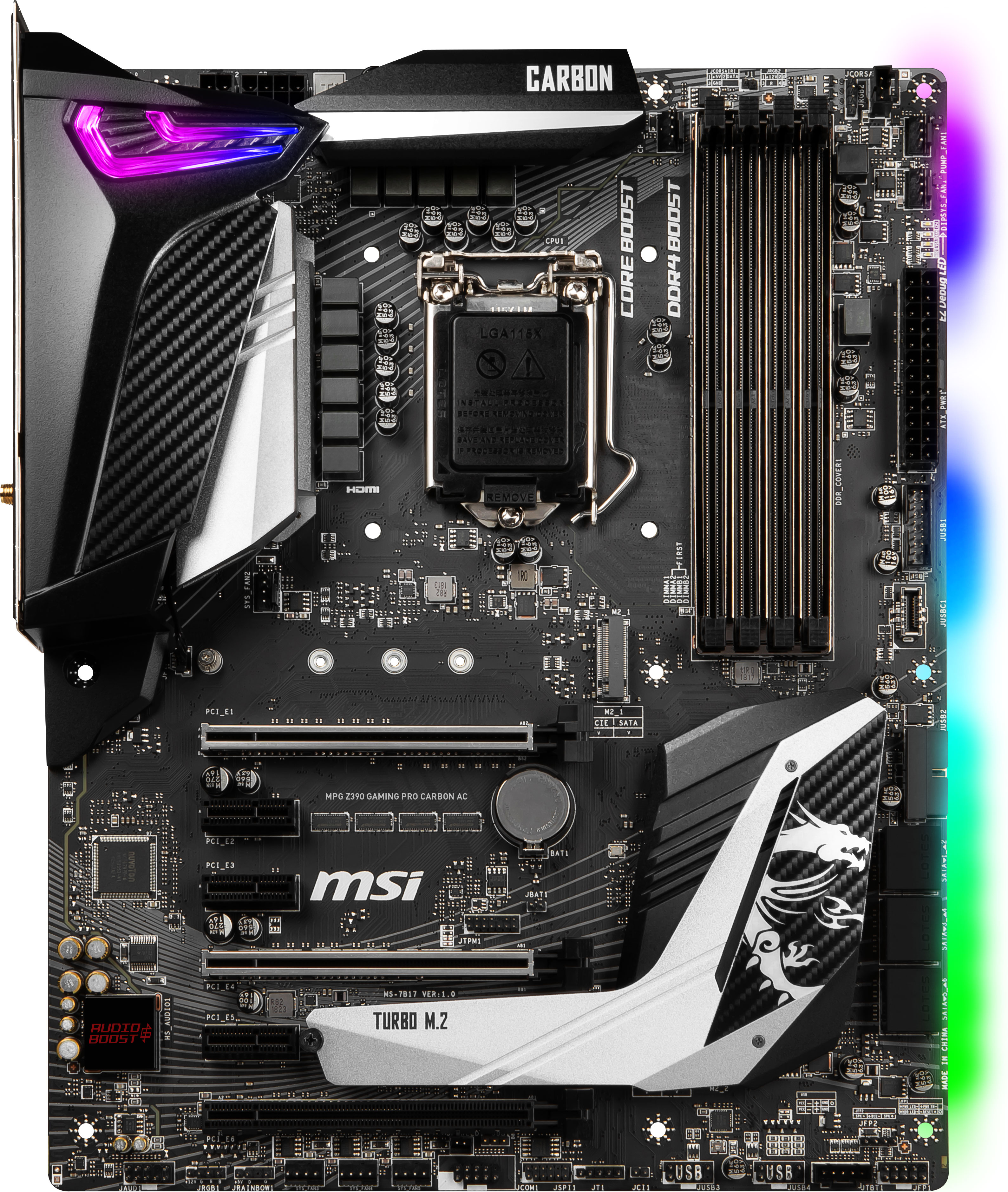 Msi Mpg Z390 Gaming Pro Carbon Ac Intel Z390 Motherboard