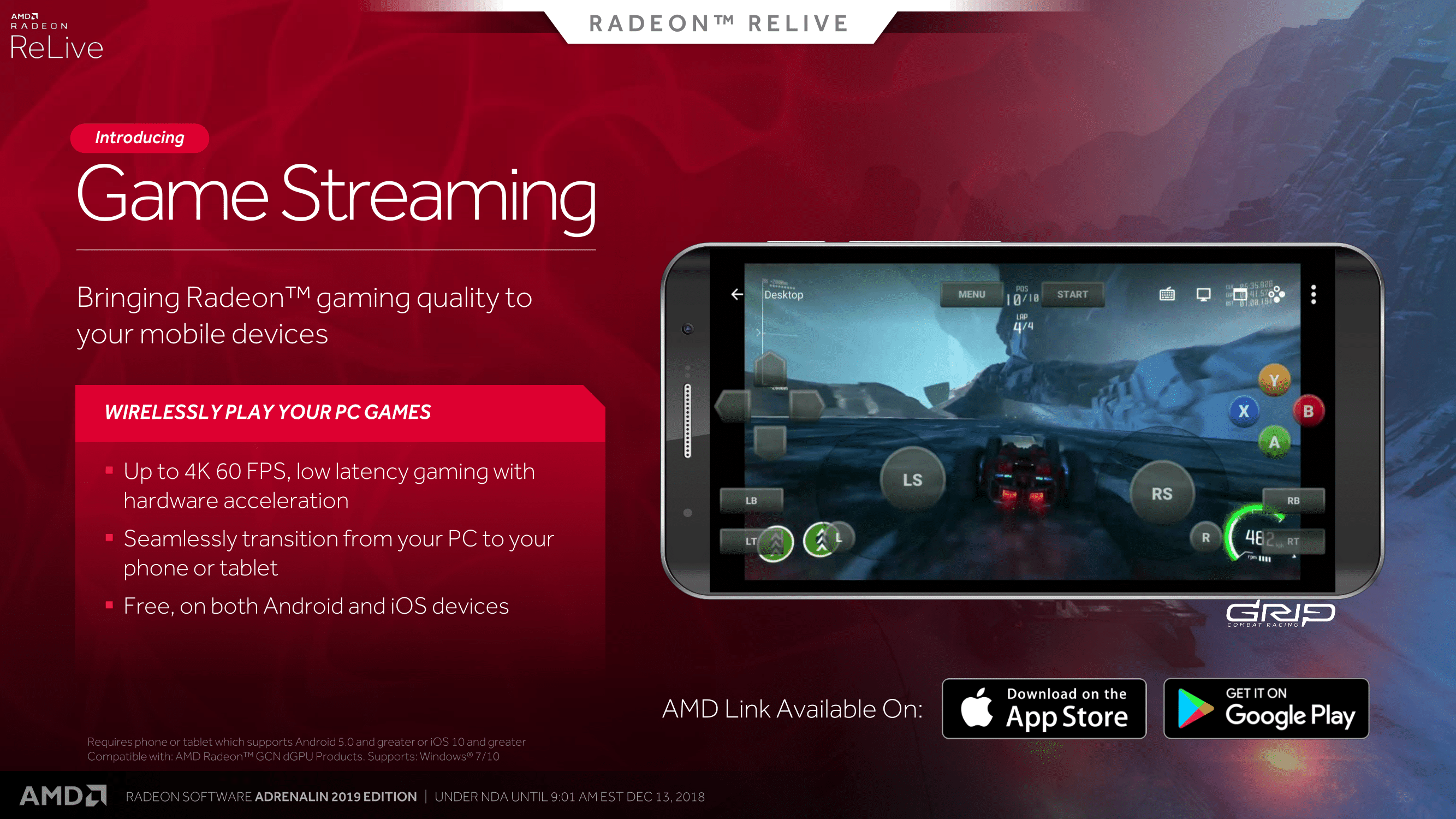 Playing on Streams: Streaming PC Games to Mobile and VR - AMD Releases Radeon  Software Adrenalin 2019 Edition: Streaming for Videos, Games, & VR