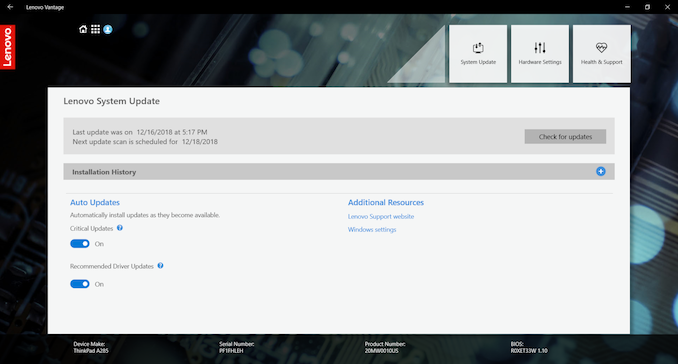 lenovo vantage charging threshold 95 percent