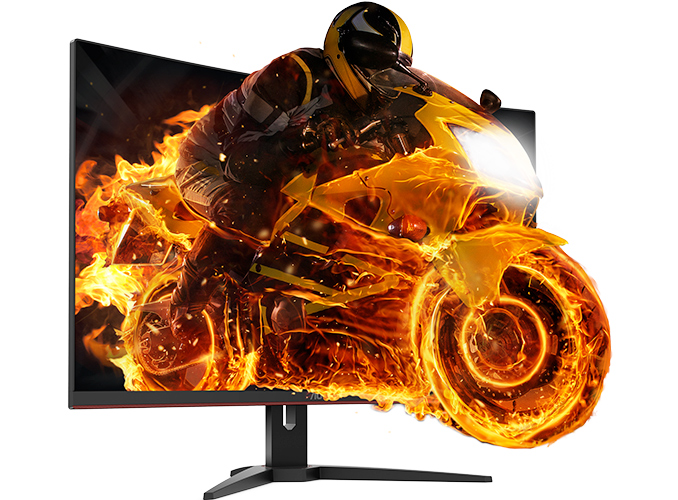 AOC Écran gaming incurvé CQ32G1 80 cm (31,5 pouces) (HDMI, DisplayPort,  2560x1440 à 144 Hz, 1 ms, Free Sync) noir