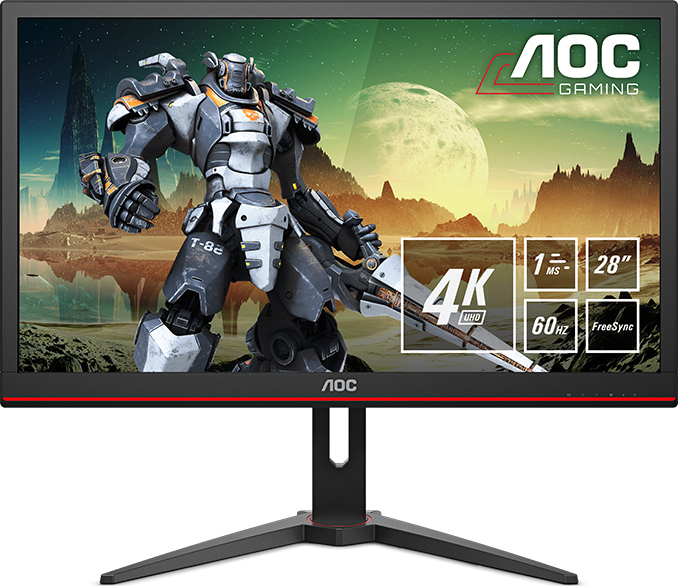 Aoc Introduces Its G2868pqu Monitor An Inexpensive 4k Gaming Display With Freesync