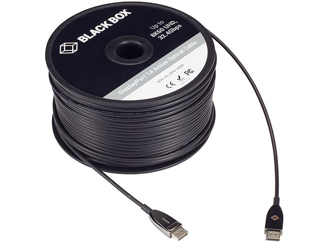 Black Box Announces Active Optical DP HDMI Cables up to 100m