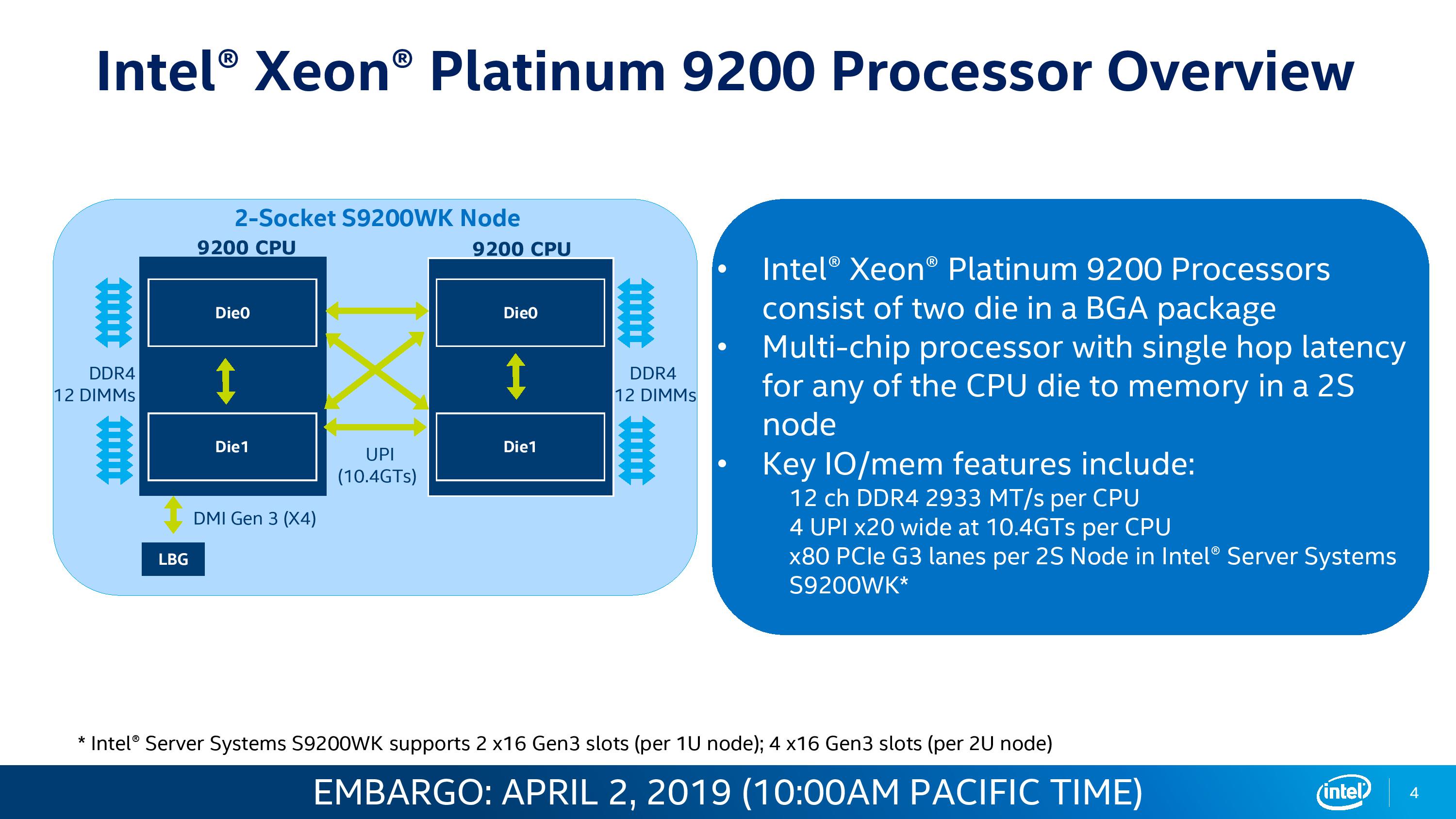 Intel Xeon Scalable Comparison Chart