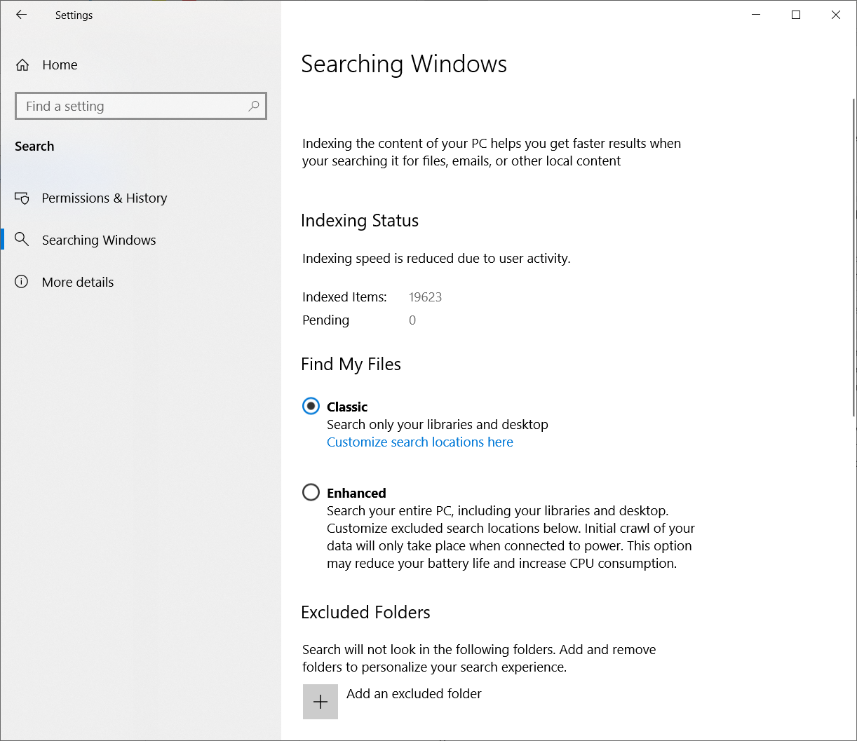 Windows search. Enhanced search.