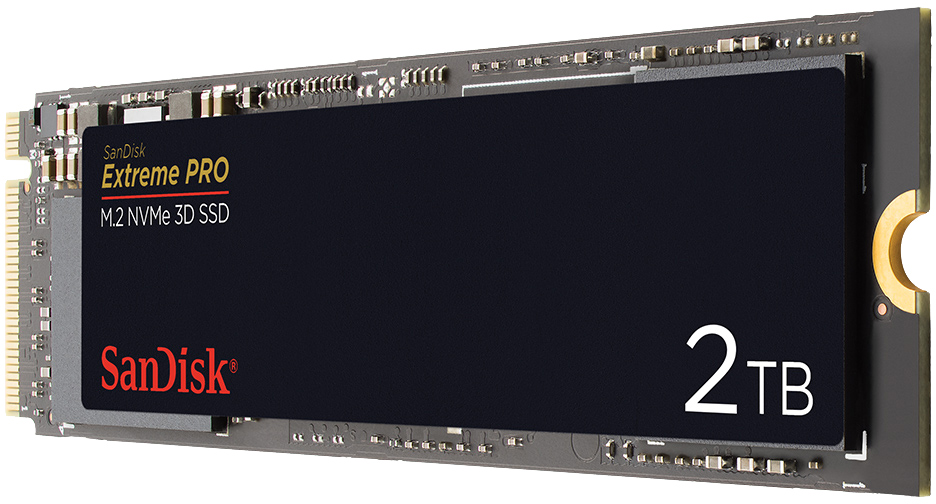 SanDisk Extreme PRO M.2 NVMe 3D SSD (500 GB, 1 TB, 2TB)