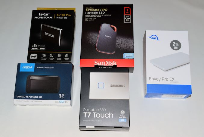 USB 3.2 Gen 2 Portable SSDs Roundup - Featuring the Samsung T7