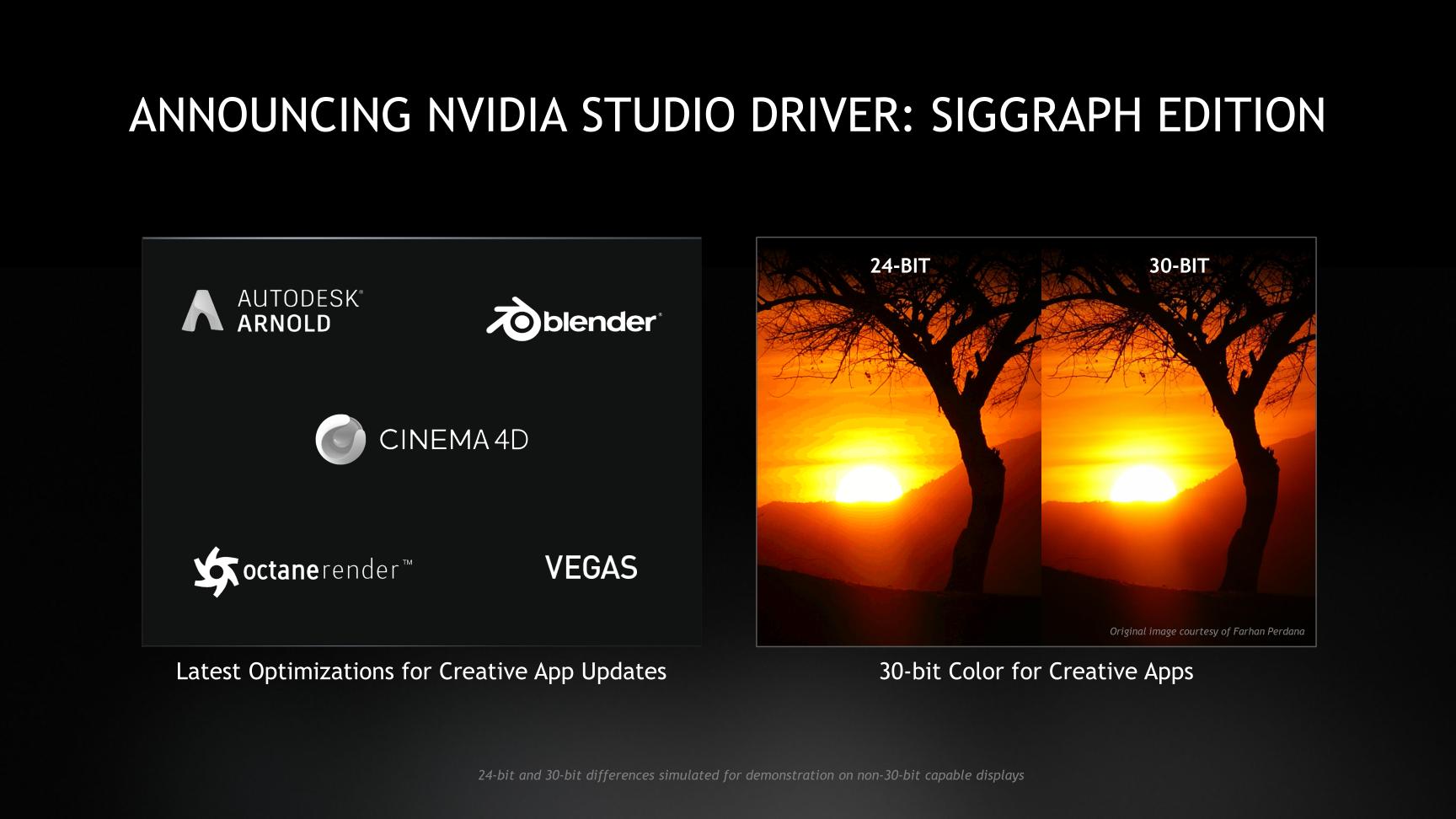 Nvidia Siggraph 19 Nv To Enable 30 Bit Opengl Support On Geforce Titan Cards