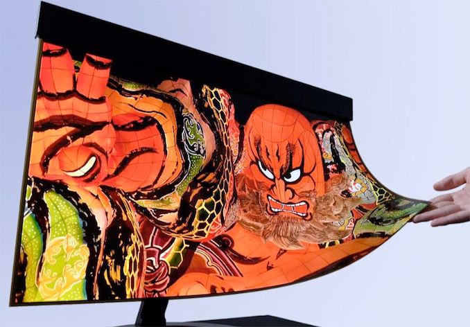 Sharp & NHK Develop Rollable 30-Inch 4Kp60 OLED Screen: 100 Grams