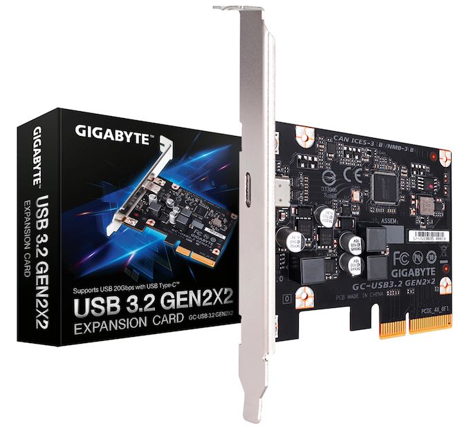 GIGABYTE Unveils USB 3.2 Gen 2x2 20 Gbps PCIe Expansion Card