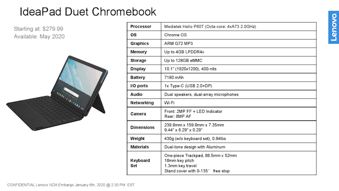 لينوفو تكشف عن جهاز IdeaPad Duet Chromebook القابل للفصل 3