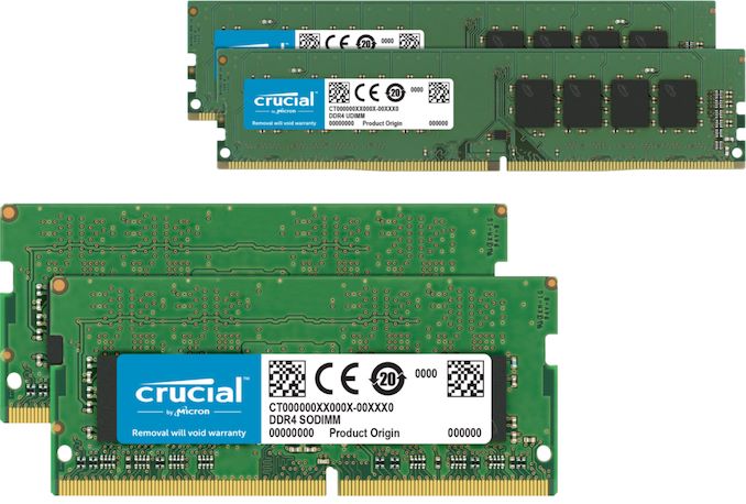 Crucial's 32 GB UDIMMs and SODIMMs Available: DDR4-2666  DDR4-3200