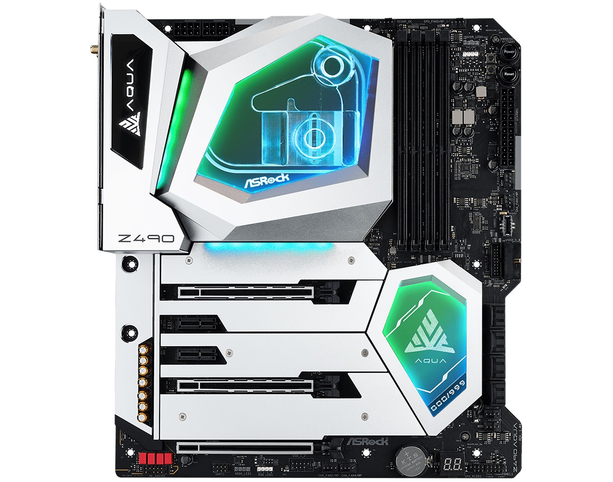 The Asrock Z490 Aqua Thunderbolt 3 Pcie 4 0 Ready Water Cooled