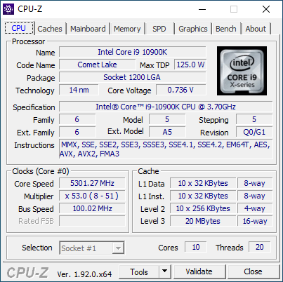 Intel Core i9-10900K Processor Review