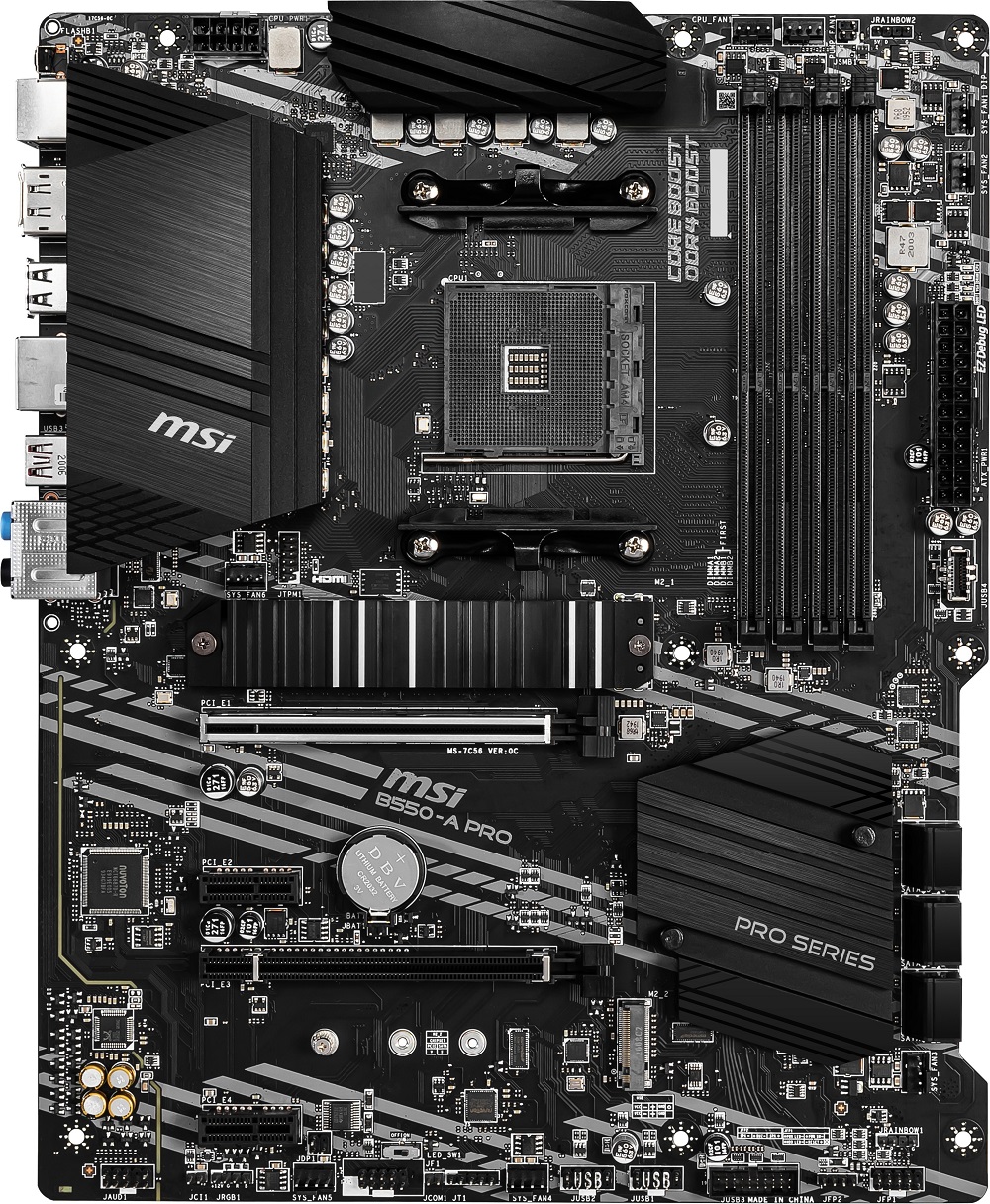 MSI MPG B550 GAMING PLUS AM4 AMD B550 SATA 6Gb/s USB 3.0 ATX AMD  Motherboard 